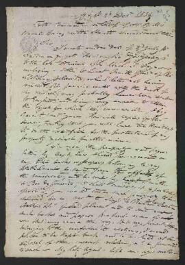 [Carta de Luis Vernet al Comandante en jefe de las fuerzas navales británicas en la estación suda...