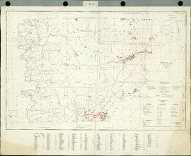 Provincia del Chubut. Mapa minero. 1976.