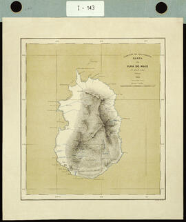 Carta da Ilha do Maio (Cabo Verde). (Esboço). [Mapa de la Isla de Mayo (Cabo Verde). (Bosquejo).]