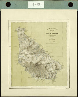 Carta da Ilha de Santiago. (Cabo Verde). [Mapa de la Isla de Santiago. (Cabo Verde).]
