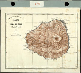 Commissão de Cartographia. Carta de la ilha do Fogo (Cabo Verde) [Comisión de Cartografía. Mapa de la Isla de Fuego (Cabo  Verde).]