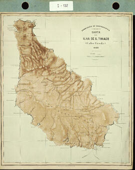 Carta da Ihla de Santiago. (Cabo Verde). [Mapa de la Isla de Santiago. (Cabo Verde).]