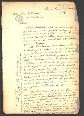[Carta de Luis Vernet a Silas Burrows sobre declaración de Henry Metcalf].