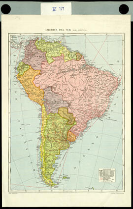 América del Sur. Mapa político.