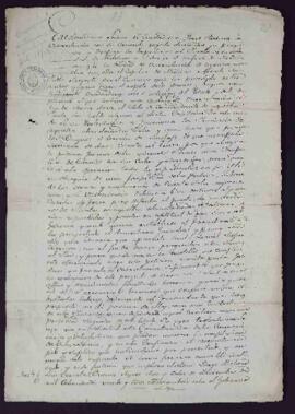 [Testimonio de gracia de terrenos en Malvinas a Pacheco, certificado por tres escribanosy luego l...