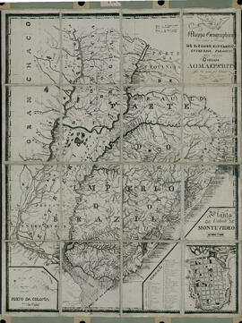 Mapa geographico que contem as Provincias de S. Pedro, Cis-Platina, Entre Ríos, Paraguay e paizes...