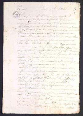 [Carta de Luis Vernet a John Henry Mandeville comunicándole el envío de animales y personas a las...