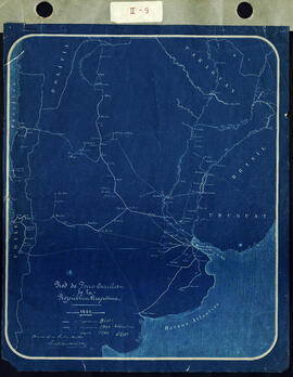 Red de ferrocarriles de la República Argentina. Copia heliográfica.