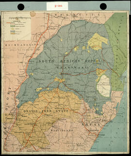 [Mapa de la República de Sudáfrica y del Estado Libre de Orange.]