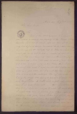 [Copia de varias cartas remitidas por William Smiley, capitán de la goleta “Sailor’s Return”, a L...