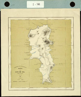 Carta da Ilha do Sal (Cabo Verde). (Esboço). [Mapa de la isla de Sal (Cabo Verde). (Bosquejo).]