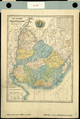 Carta geográfica de la República Oriental del Uruguay compilada y construida sobre los mejores da...