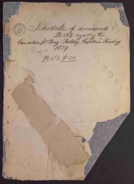 Schedule of documents B Nº 12 bergating the expedition por Brigadier Beltsey Captain Keating 1829...