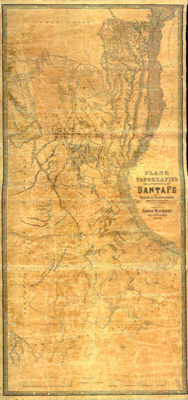 Plano topográfico de la Provincia de Santa Fe por Carlos de Chapeaurouge Ingeniero y agrimensor d...