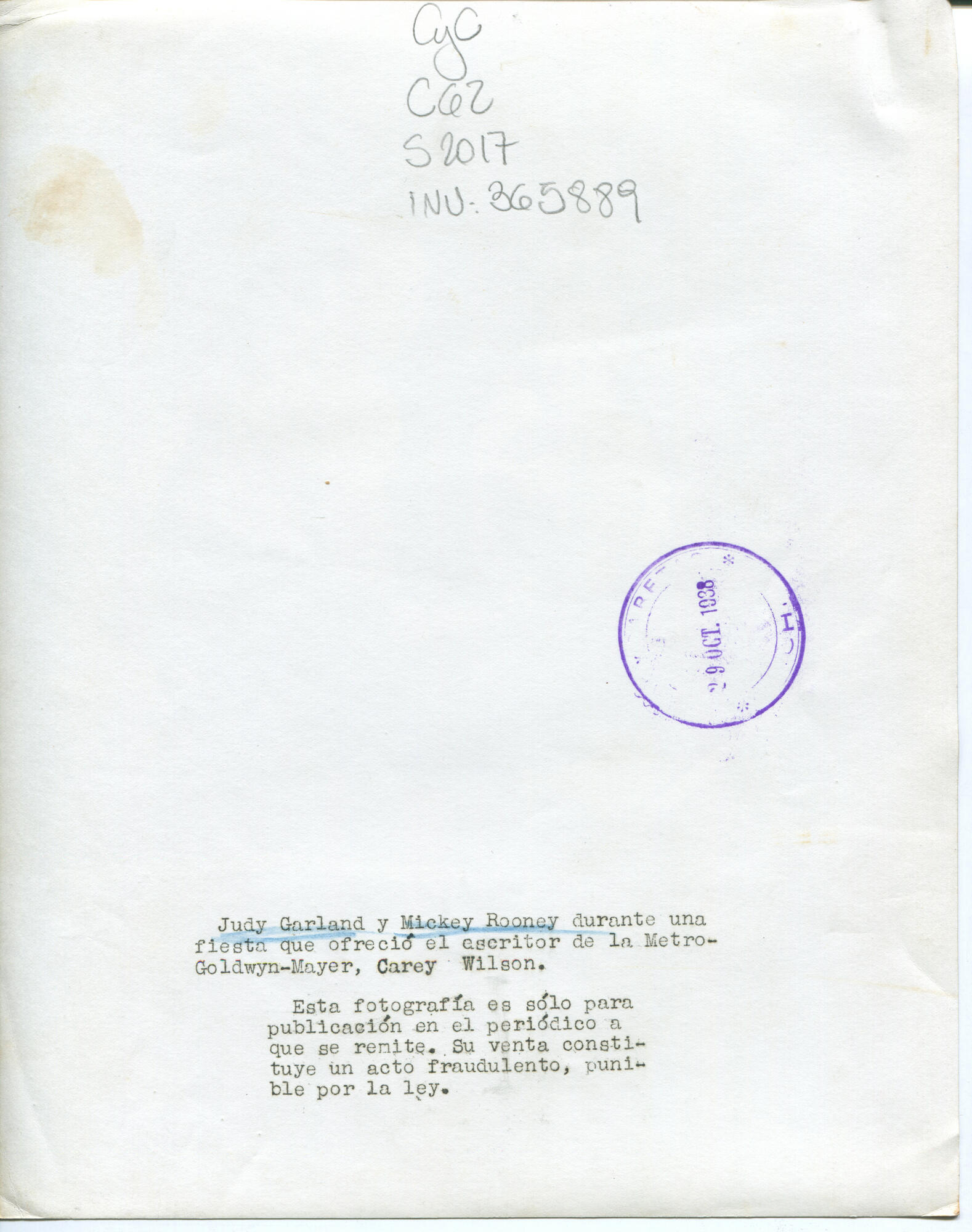 Original Digital object not accessible