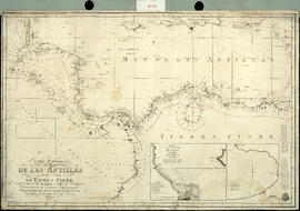 Carta Esférica del Mar de las Antillas y de las Costas de Tierra Firme, desde la Isla de Trinidad...