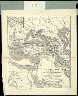 Asia Anterior Mapa nº1 construido expresamente para servir a la Historia de la Persia Antigua por Fernando Justi.