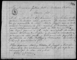 [Notas al Ministerio de Justicia, Culto e Instrucción Pública adjunto dos borradores para ser pre...