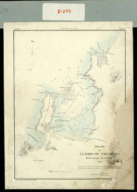 Plano de la Bahía de Talcahuano por los oficiales de la Beagle. Impreso.