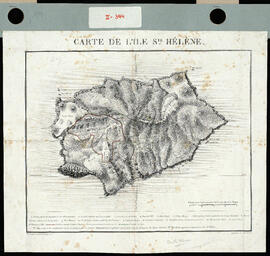 Carte de L´lle Sainte-Hélène. [Mapa de la Isla Santa Helena.]