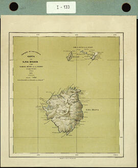 Carta da Ilha Brava e dos ilheus secos du do Rombo. (Cabo Verde). (Esboço). [Mapa de Isla Brava y...