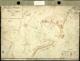 Plano de la Batalla de los Llanos de Maipú dada el 5 de abril de 1818.