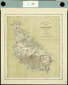 Carta da Ilha de Santiago. (Cabo Verde). [Mapa de la Isla de Santiago. (Cabo Verde).]